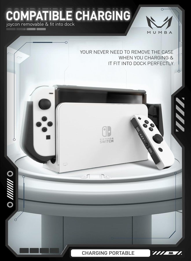 Mumba Dockable Case for Nintendo Switch OLED 2021, [Blade Series] TPU Grip Protective Cover Accessories Compatible with Nintendo Switch OLED 7 Inch and Joy-Con Controller (Cobalt) - Image 3